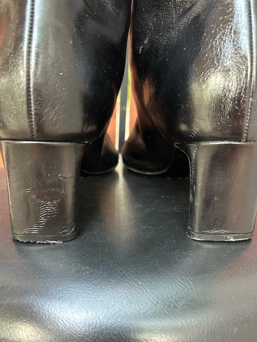Khaite Ona Knee High Boots Black Leather - size 40EU